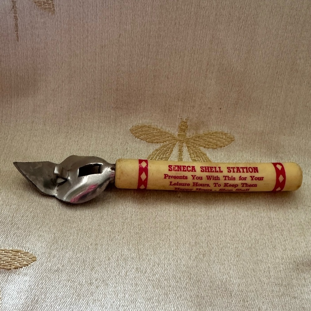 Vintage Seneca, SC Shell Gas / Oil Station Advertising Can / Bottle Opener.